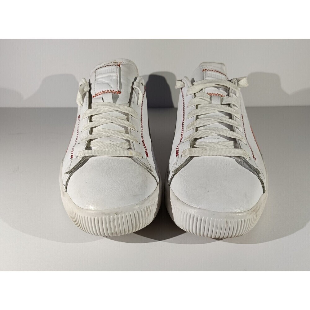 Puma Shoes Clyde Zigzag Men's Size 12 White Leather Lace Up Sneakers - Picture 2 of 11